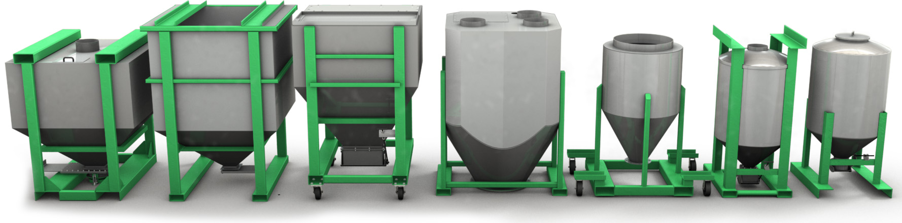 Square and Round Portable Bins Available